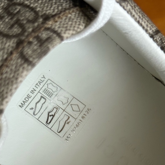 Gucci Women's Gucci Ace sneaker with Web, 
Beige and ebony Supreme,NEW - Picture 14 of 17